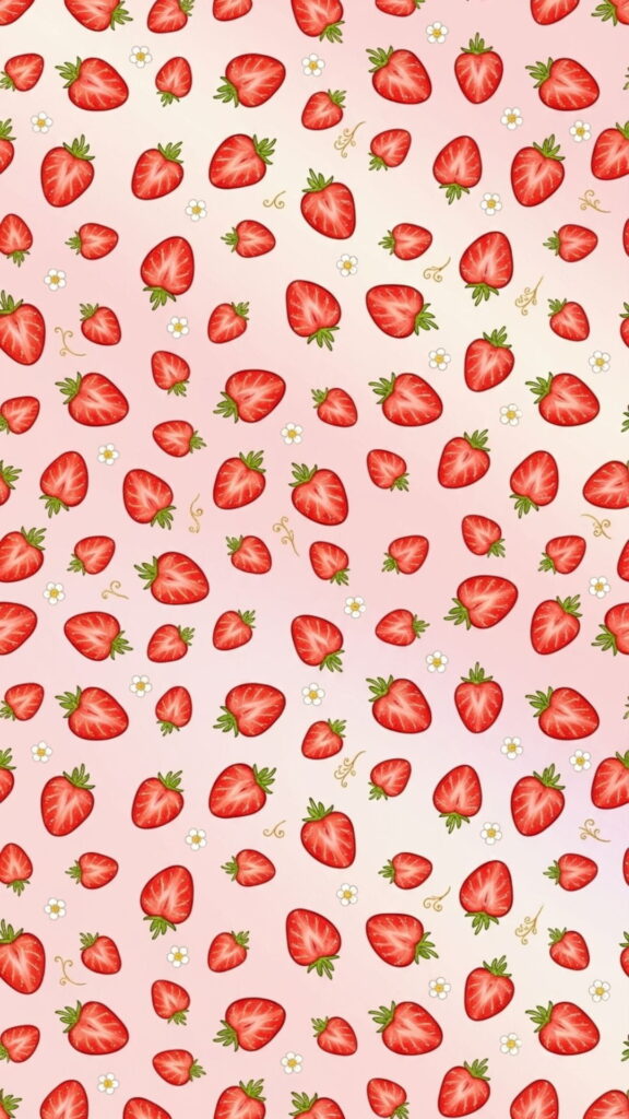 Strawberry wallpaper 3d aesthetic