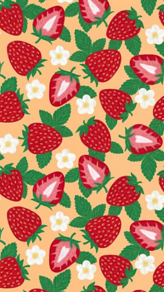 Strawberry wallpaper aesthetic