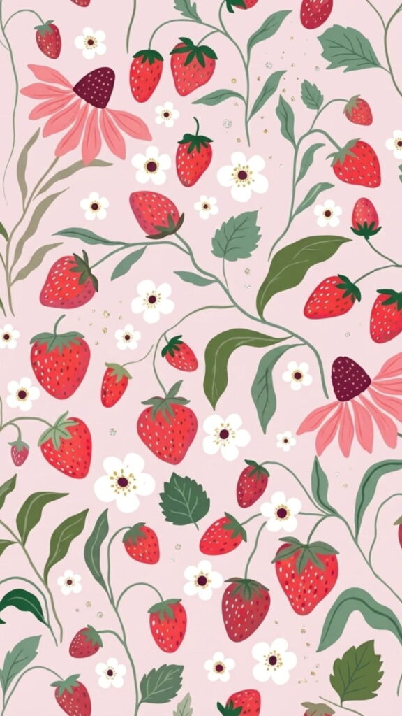Strawberry wallpaper cute