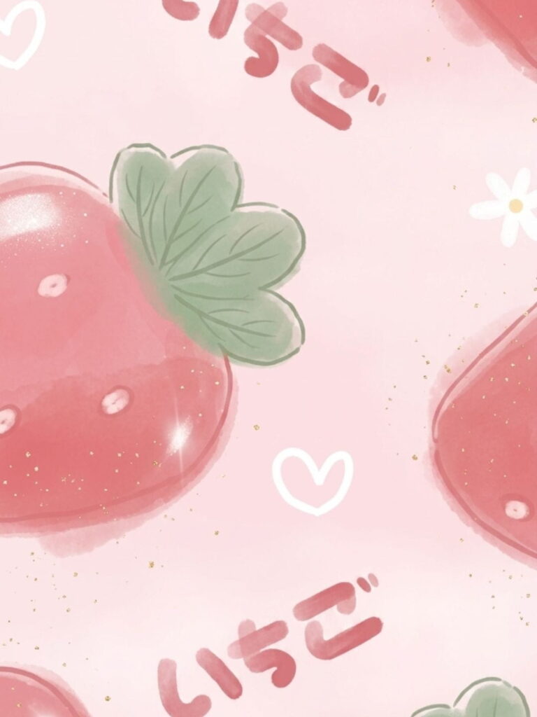 Strawberry wallpaper featuring vibrant strawberries