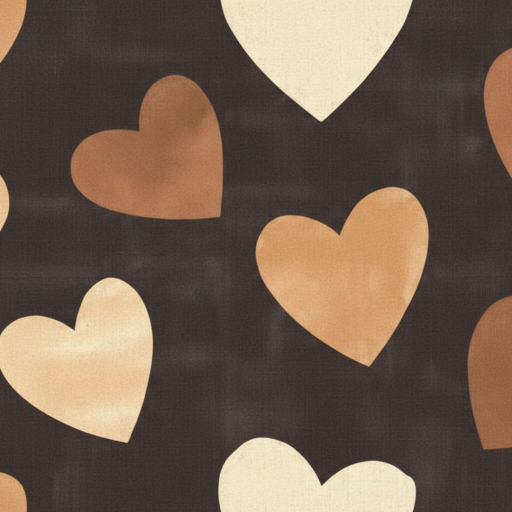 Heart Print brown aesthetic wallpaper i phone