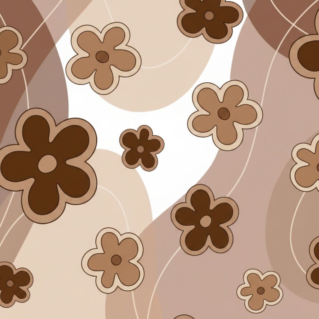 Cute Floral brown aesthetic wallpaper i phone