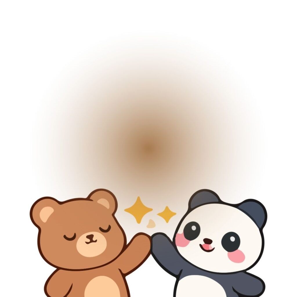 Panda n Bear brown aesthetic wallpaper i phone