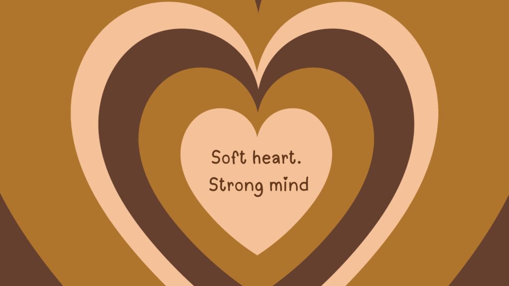 Heart brown aesthetic wallpaper i phone