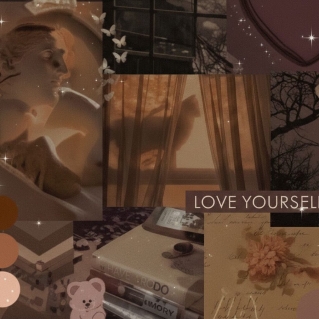 Scrapbook Themed brown aesthetic wallpaper i phone