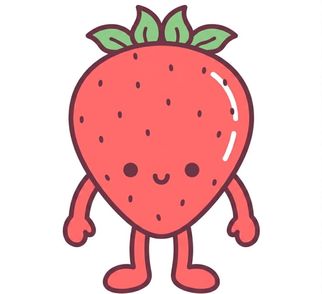 Cartoon strawberry cute