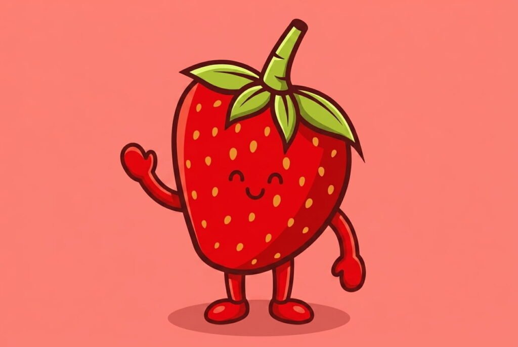 Cute strawberry kawaii
