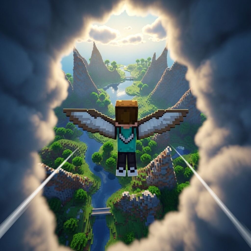 Elytra wings Minecraft Wallpaper