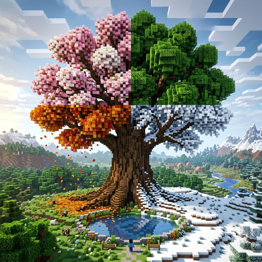 Magnificent tree Minecraft Wallpaper