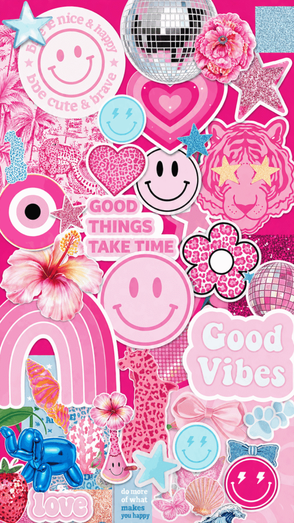 Preppy wallpaper aesthetic pink phone