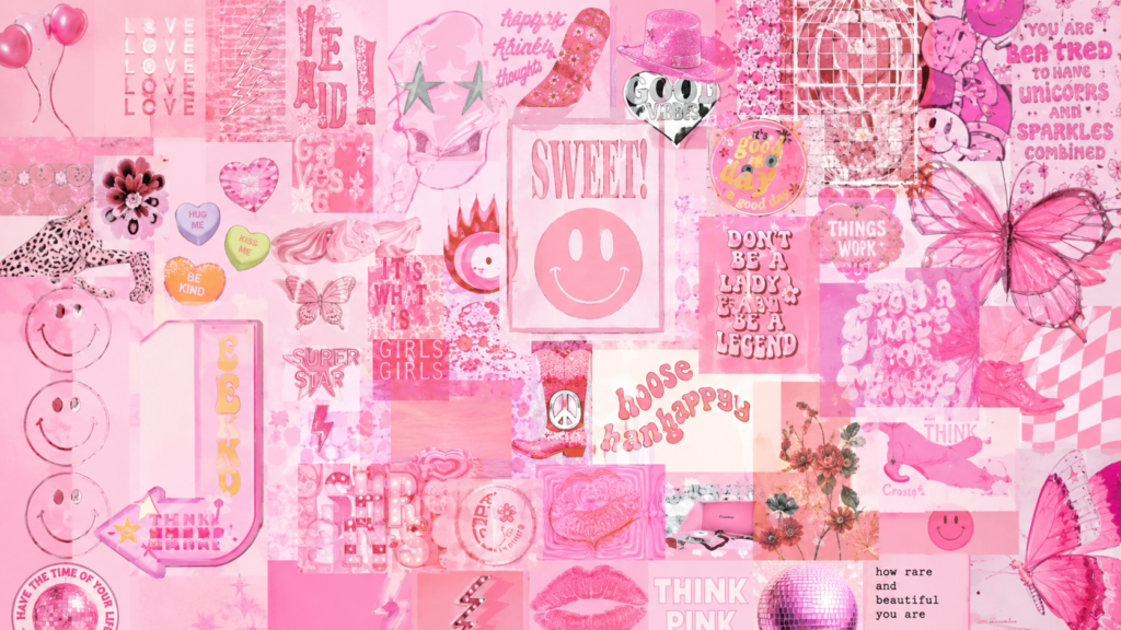 Preppy wallpaper laptop pink