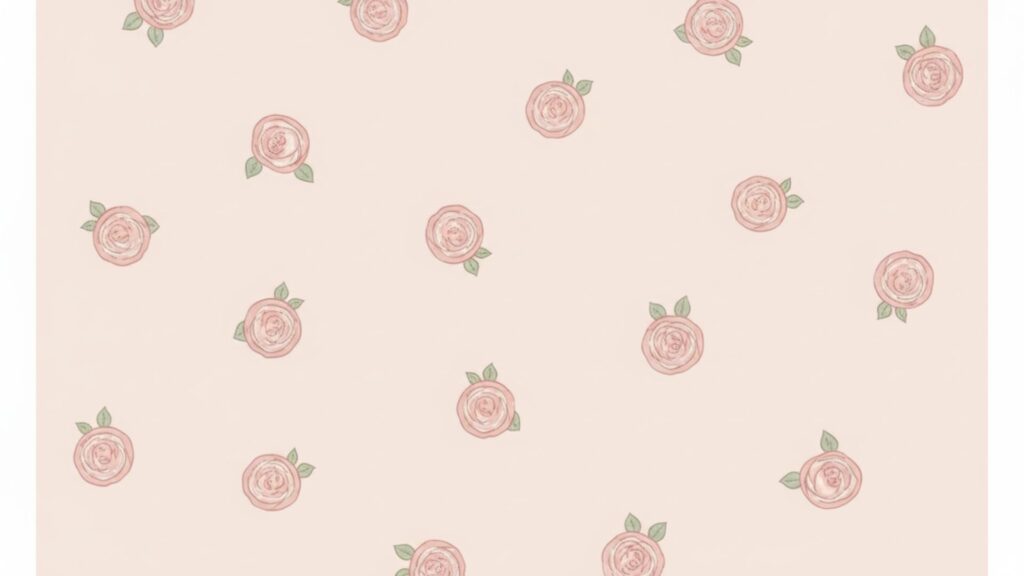 Small pink rose bouquets and dainty floral patterns for a pink coquette wallpaper.