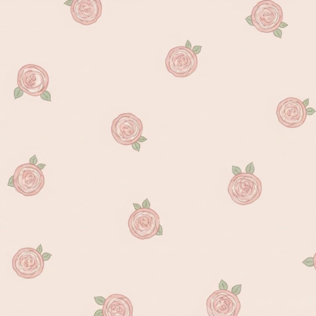 Faded Victorian roses on antique paper texture, pink coquette wallpaper
