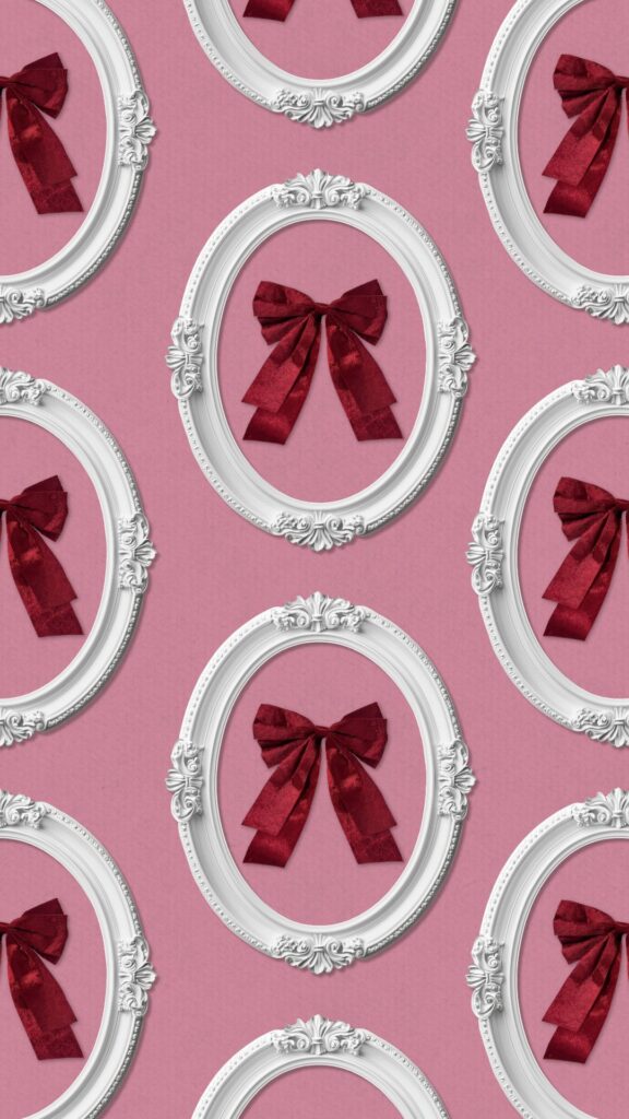 Soft pastel roses and Victorian lace patterns, pink coquette wallpaper.