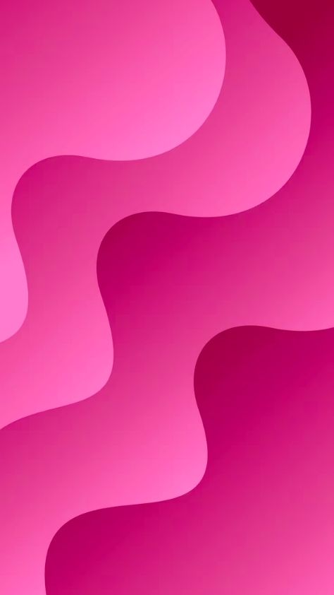 Abstract wavy fluid layers in vibrant magenta and rose pink wallpaper