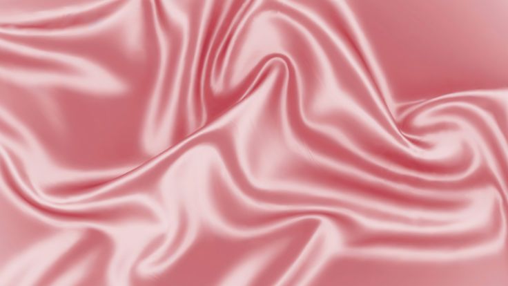 Smooth ripples of elegant rose-colored silk fabric pink wallpaper