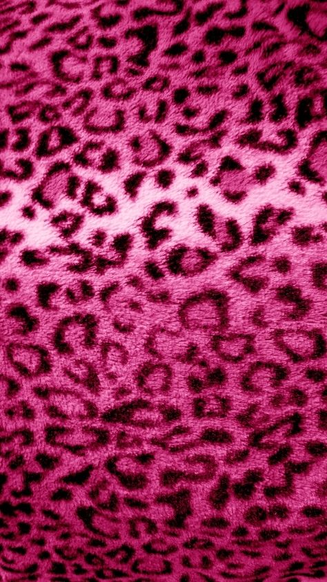 Fuzzy hot pink leopard print fabric texture with dark spots preppy wallpaper