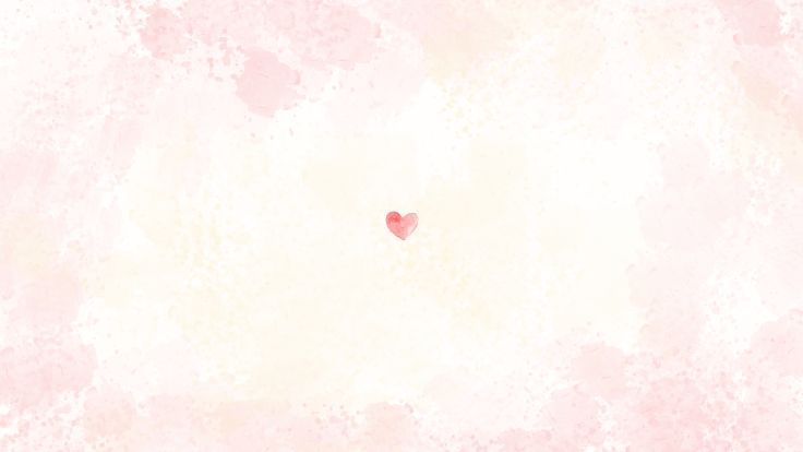 Tiny red watercolor heart centered on a pink splashed background, preppy wallpaper.