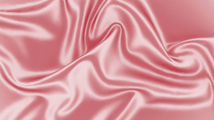 Elegant draped pink silk fabric with soft ripples and highlights, preppy wallpaper.