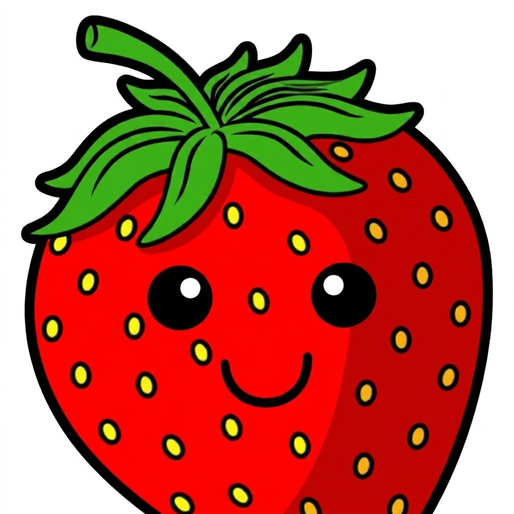 strawberry cartoon girl