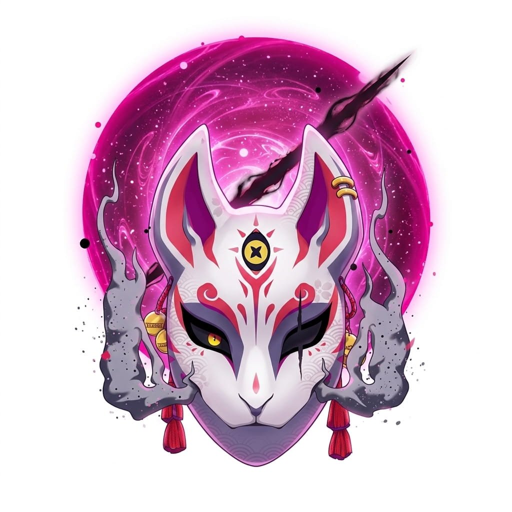 Pink kitsune