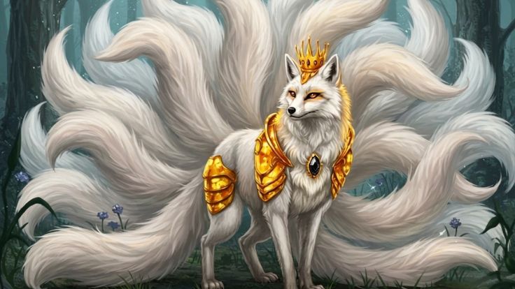 golden armored royal Cute Kitsune Wallpaper