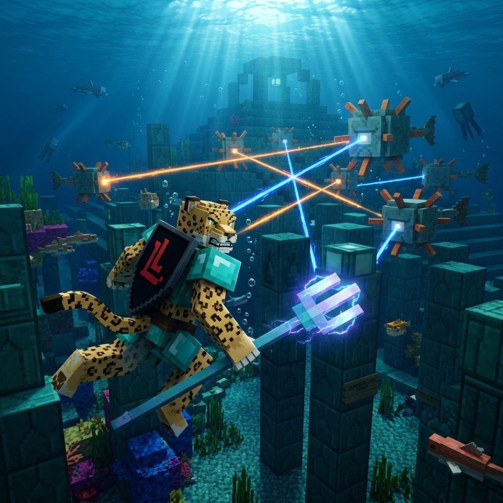 Leopard underwater guardian battle leopard fruit picture