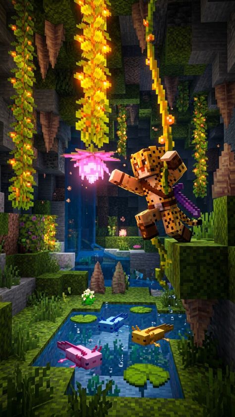 Minecraft leopard lush cave leopard fruit picture