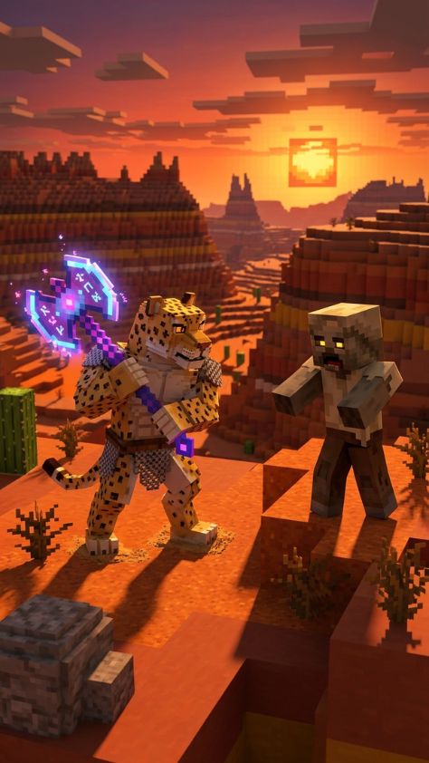 Minecraft leopard desert battle leopard fruit picture