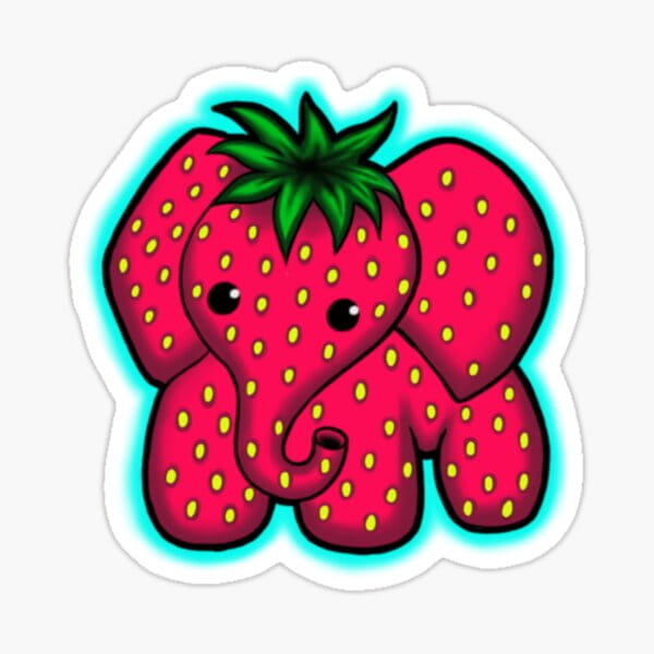 Strawberry Elephant wallpaper Image