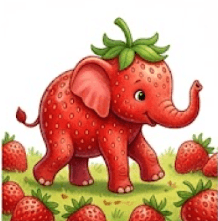 Strawberry elephant meme