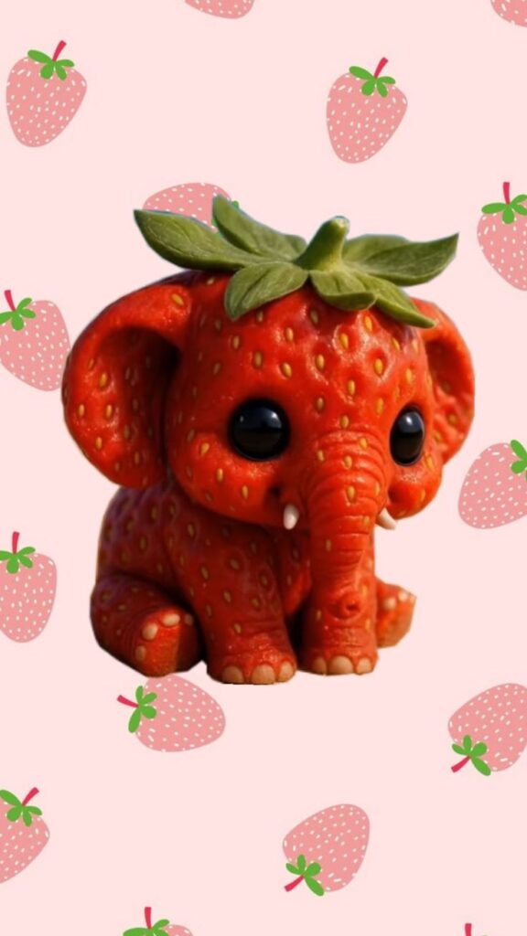 Strawberry elephant wallpaper 4k android
