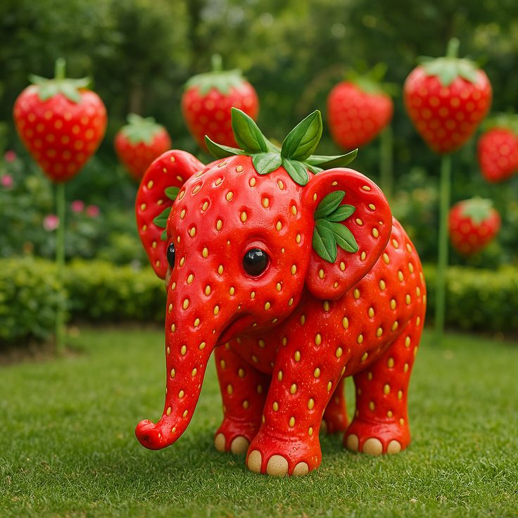 Strawberry elephant wallpaper download