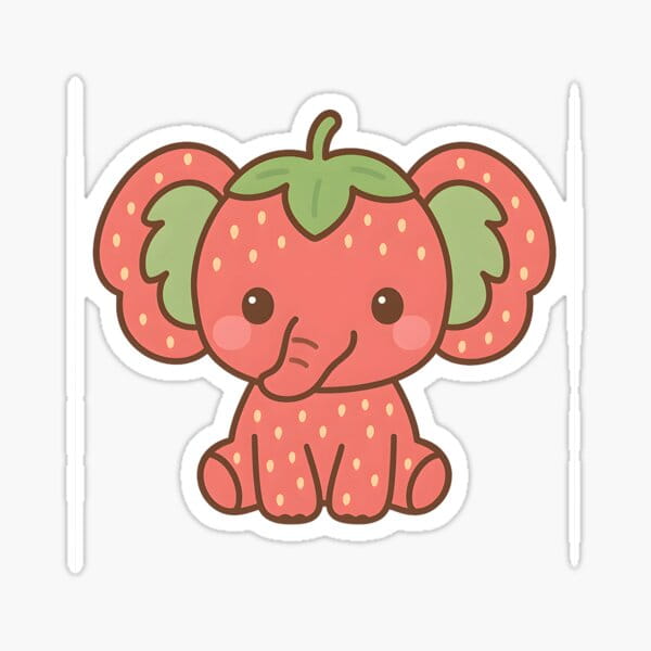 strawberry elephant picture