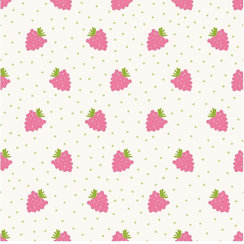 A seamless design of coquette strawberries