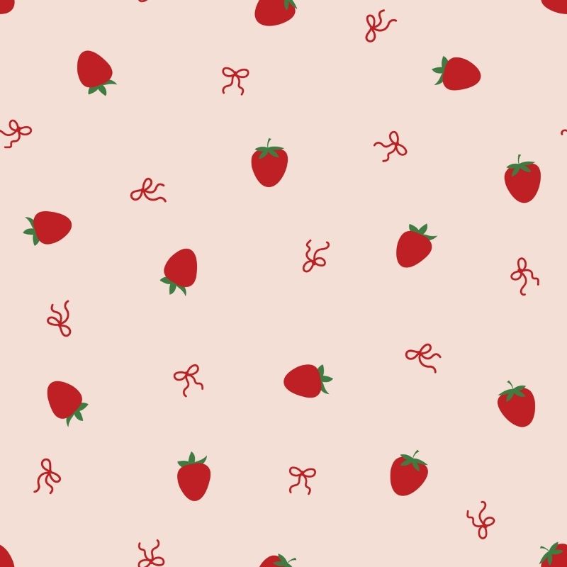 A whimsical design featuring strawberries