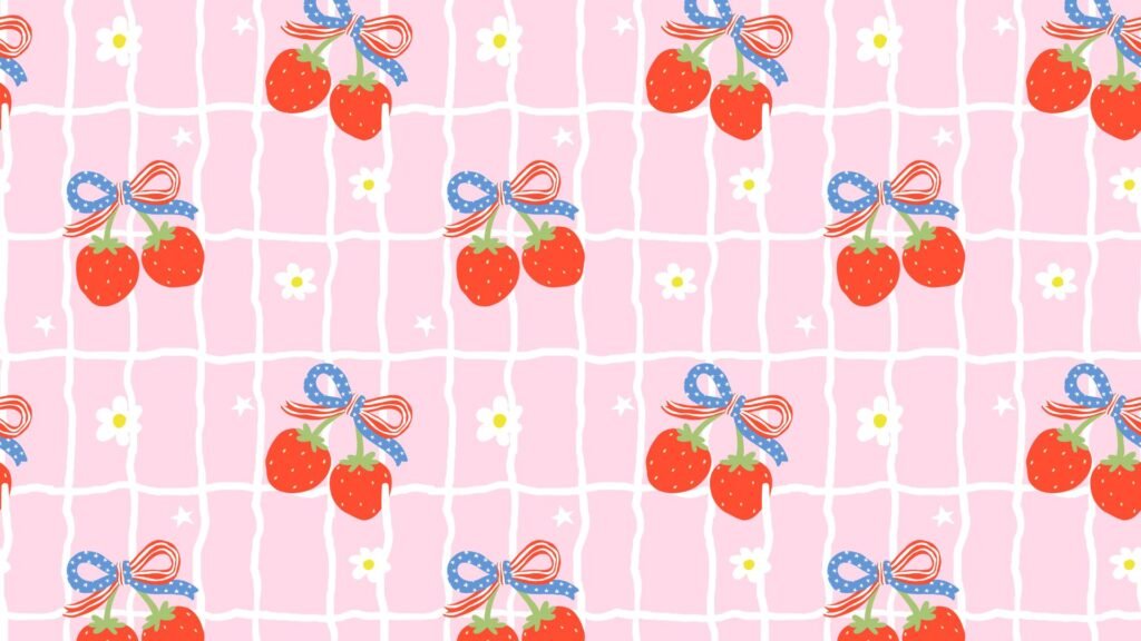 Coquette Strawberry Background