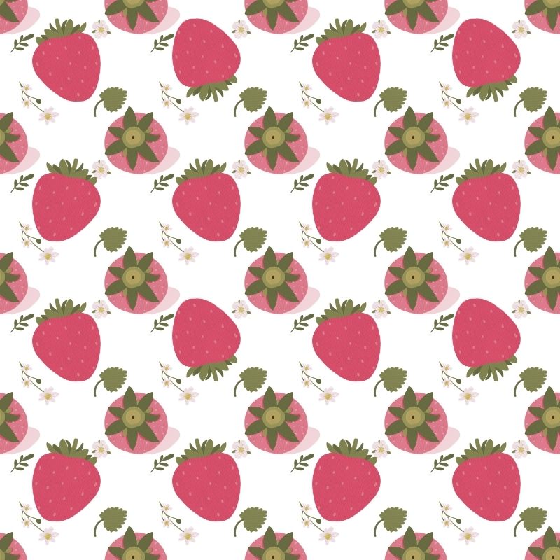 Coquette-style strawberry wallpaper by Jessica J