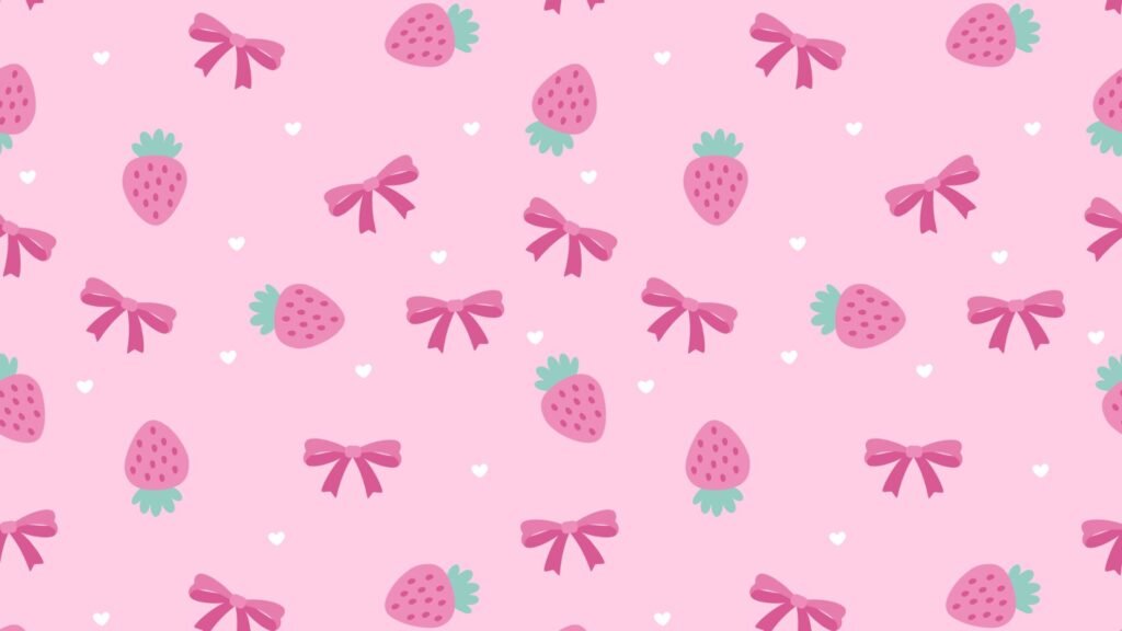 Pink Strawberry Wallpaper