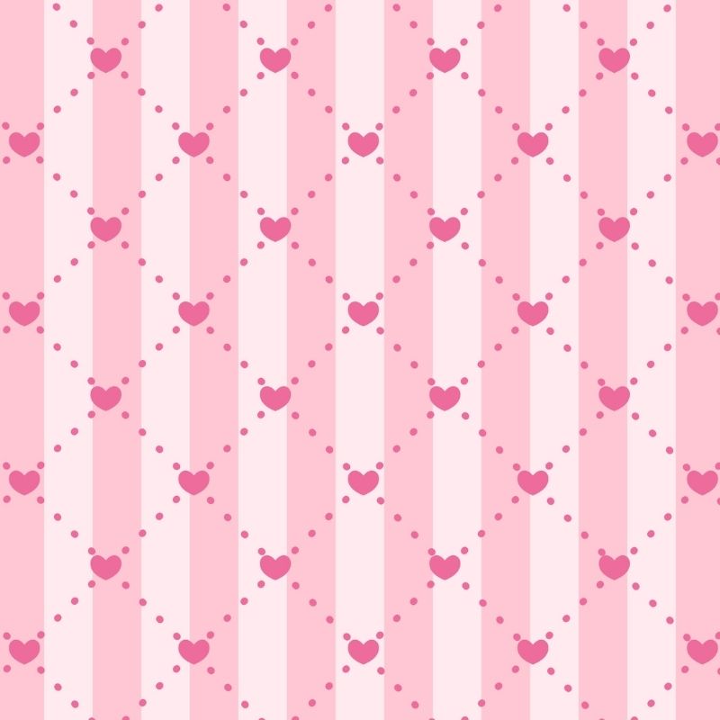 Pink and white wallpaper featuring a coquette strawberry