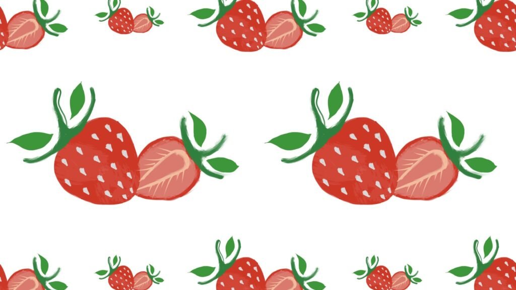 Strawberry Aesthetic Background