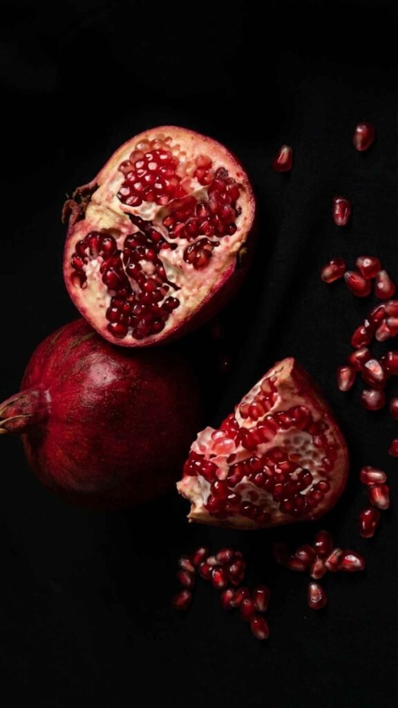 Aesthetic botanical fruit background