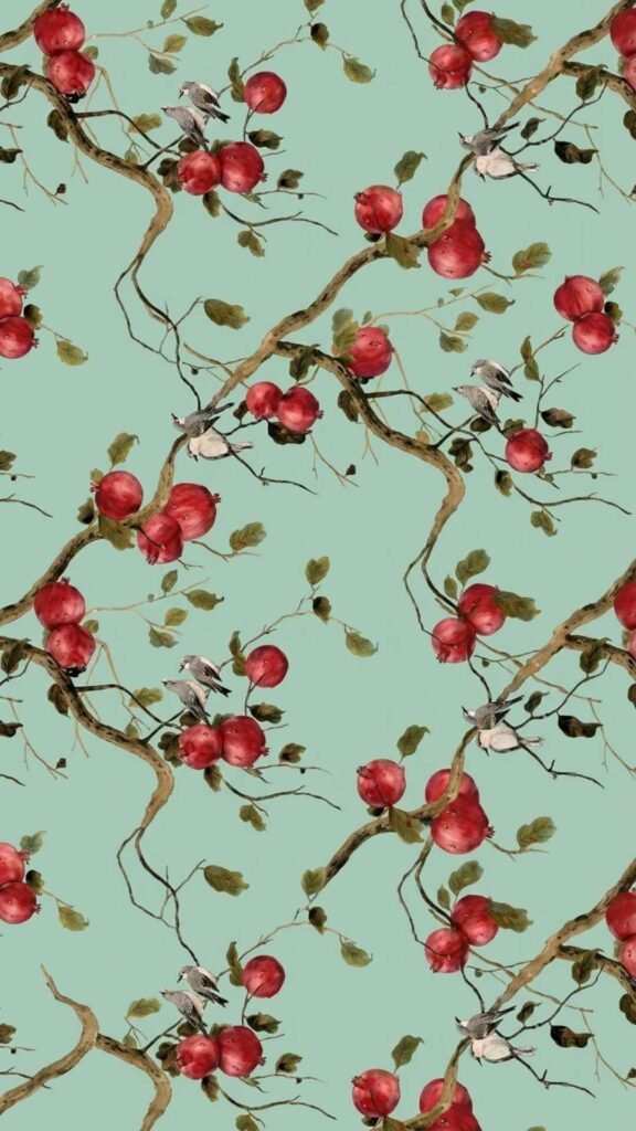 Aesthetic pomegranate background in HD