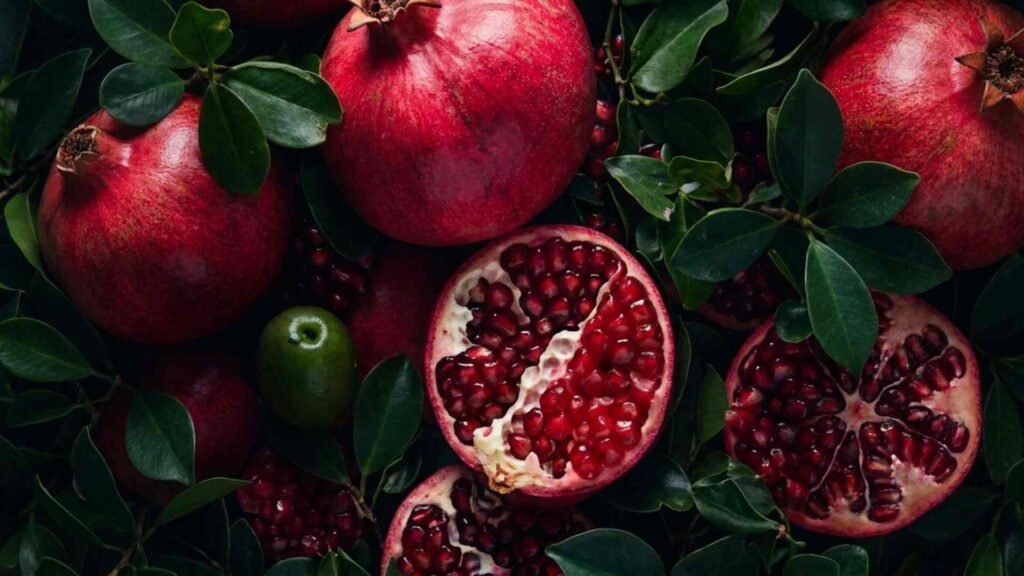 Aesthetic red pomegranate wallpaper in HD