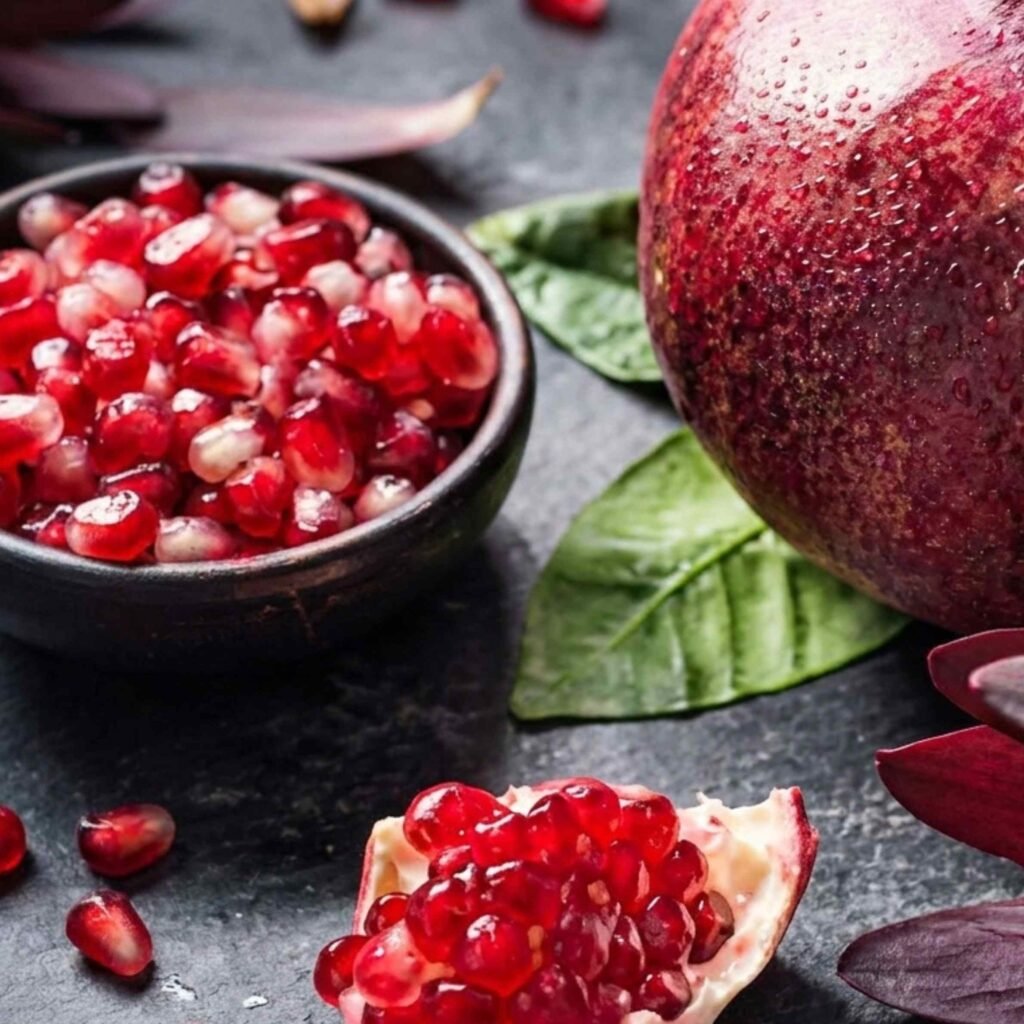Artistic pomegranate wallpaper design