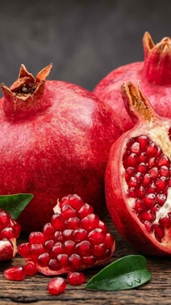 Bright and juicy pomegranate background