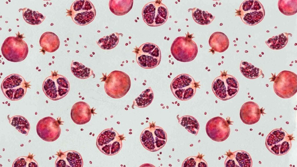 Bright pomegranate wallpaper for mobile
