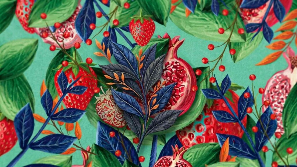 Close-up pomegranate fruit wallpaper