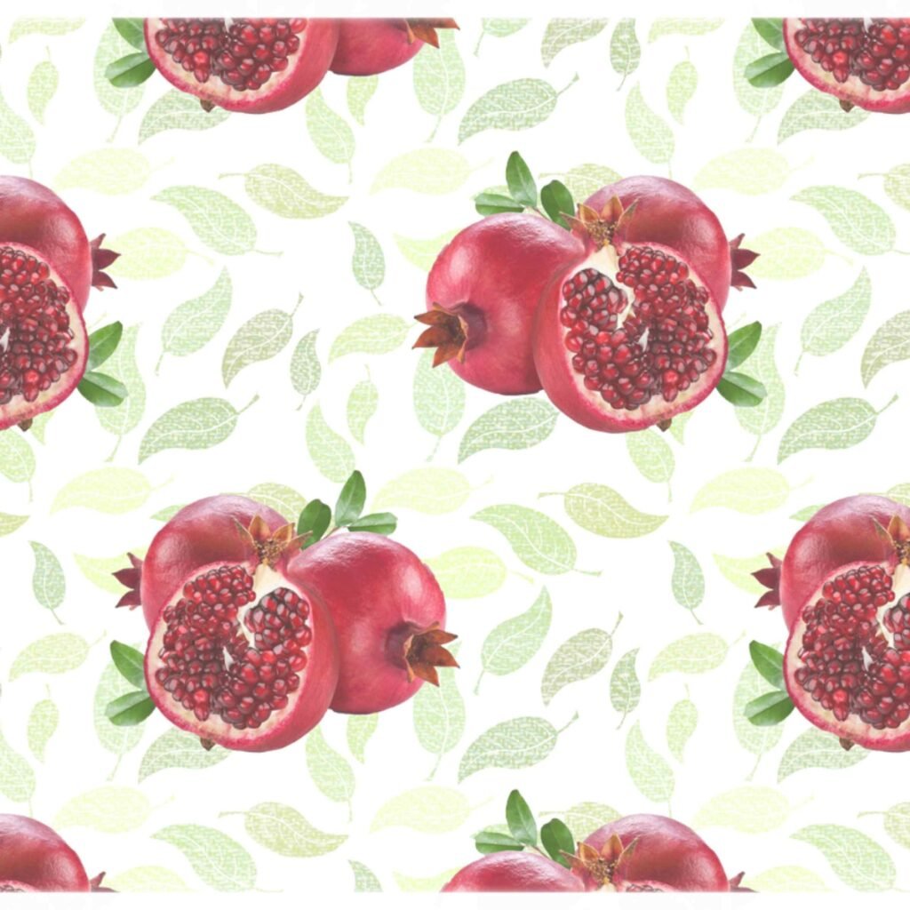 Fresh fruit wallpaper with pomegranate
