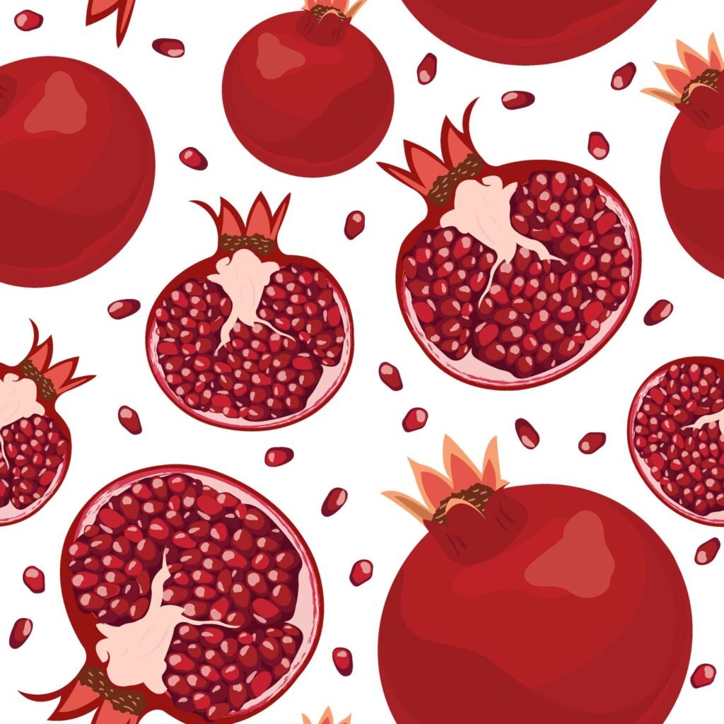 Minimal pomegranate aesthetic wallpaper